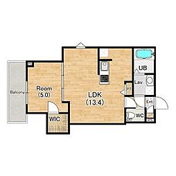 (仮称)ジーメゾン今伊勢セレナ 0102 1階1LDKの間取り