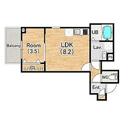 (仮称)ジーメゾン一宮天王ルクセルク 203 2階1LDKの間取り