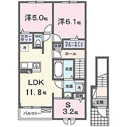 ソルグレンタ 3LDKの間取図画像