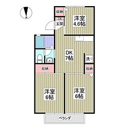 間取図画像 3DK
