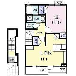 ベルフォーレ 1LDKの間取図画像