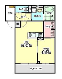 Aqua Louis Mer 302 3階1LDKの間取り