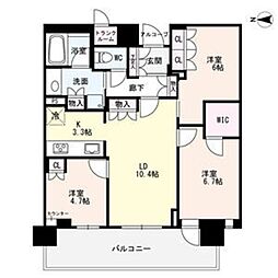 ジオタワー宝塚 グランレジス 3LDKの間取図画像