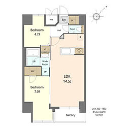 S-RESIDENCE大曽根bresa(ブレサ)  家具家電プレゼント中 2LDKの間取図画像