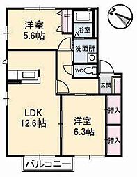 間取図画像 2LDK
