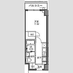 S-RESIDENCE目黒大岡山 1Kの間取図画像