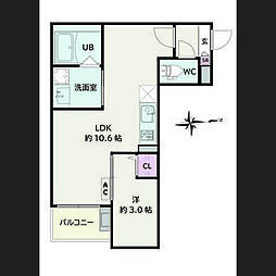 間取図画像 1LDK