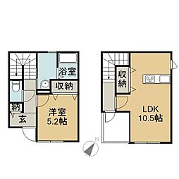 リーブルファイン住吉町 101 1階1LDKの間取り