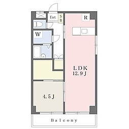 レジデンス201 1LDKの間取図画像