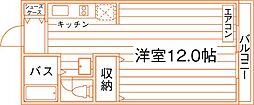 中町ハウス ワンルームの間取図画像