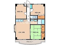 カームプレイス2 3LDKの間取図画像