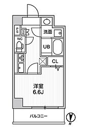 ・ROOTs Ryogoku 302 3階1Kの間取り