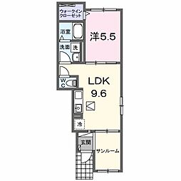 ラ・エスペランサ 1LDKの間取図画像