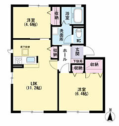 メゾンブレスA 2LDKの間取図画像