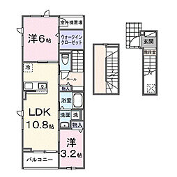 ネーベン パーク 7182 2LDKの間取図画像