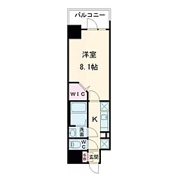 ミラージュパレス大阪ドームProsper 1Kの間取図画像