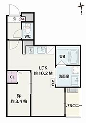 Jack kamiyamaI 1LDKの間取図画像