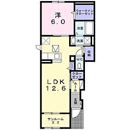 Pettia 1LDKの間取図画像
