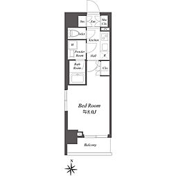 AIFLAT両国 1Kの間取図画像
