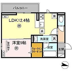 クオリティパレス真砂 1LDKの間取図画像