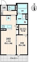 THE OASIS 1LDKの間取図画像