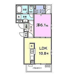 ルミエール 1LDKの間取図画像