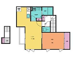 入生田BASE 1LDKの間取図画像