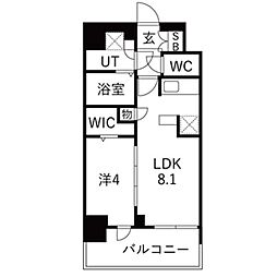ファステート大阪グラッシュ 1LDKの間取図画像