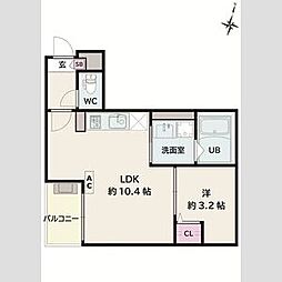 Jack tsutsumiI 1LDKの間取図画像