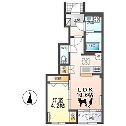 ルル(Loulou) 1LDKの間取図画像