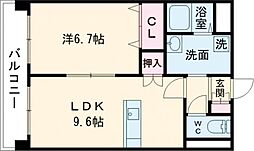 DREW一番館 1LDKの間取図画像