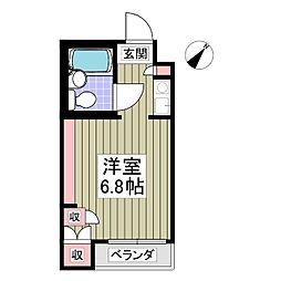 キャッスルマンション坂戸 ワンルームの間取図画像