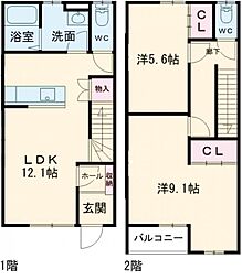 すまいる46 2LDKの間取図画像