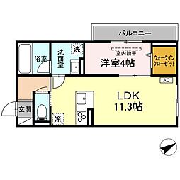 TORISIA大慈寺町 B 1LDKの間取図画像