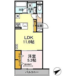TORISIA大慈寺町 B 1LDKの間取図画像