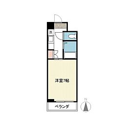 エスポワール八事 1Kの間取図画像