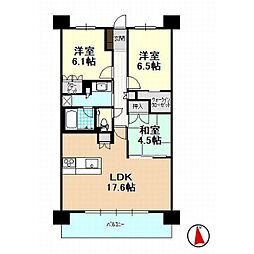 ブライトタウン松城 3LDKの間取図画像