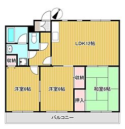 諫早七福マンション 3LDKの間取図画像