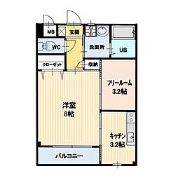 ビューメゾントモエ 1SKの間取図画像