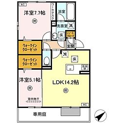 Nest Piece 原町 2LDKの間取図画像