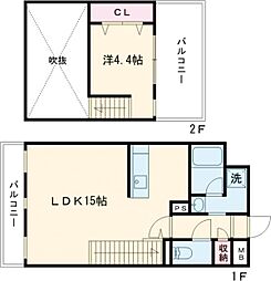 ライズ平成駅前 1LDKの間取図画像