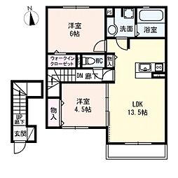 Fiore城山台West 2LDKの間取図画像