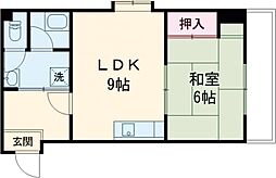 ボアサーチ大園 1LDKの間取図画像