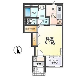 アバンティ(avanti) 1Kの間取図画像