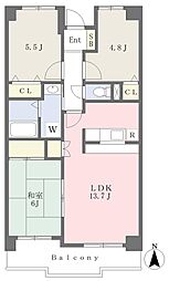 ロイヤルコート山王 3LDKの間取図画像