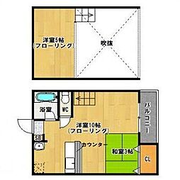 シティベール松崎C ワンルームの間取図画像