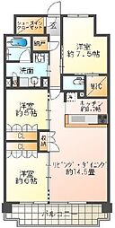 ローレルコート姫路大手前通り 3LDKの間取図画像