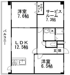 TTM・CALM 2SLDKの間取図画像