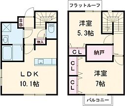 絆一号館 2LDKの間取図画像