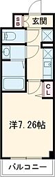 岸和田市大町マンション 1Kの間取図画像